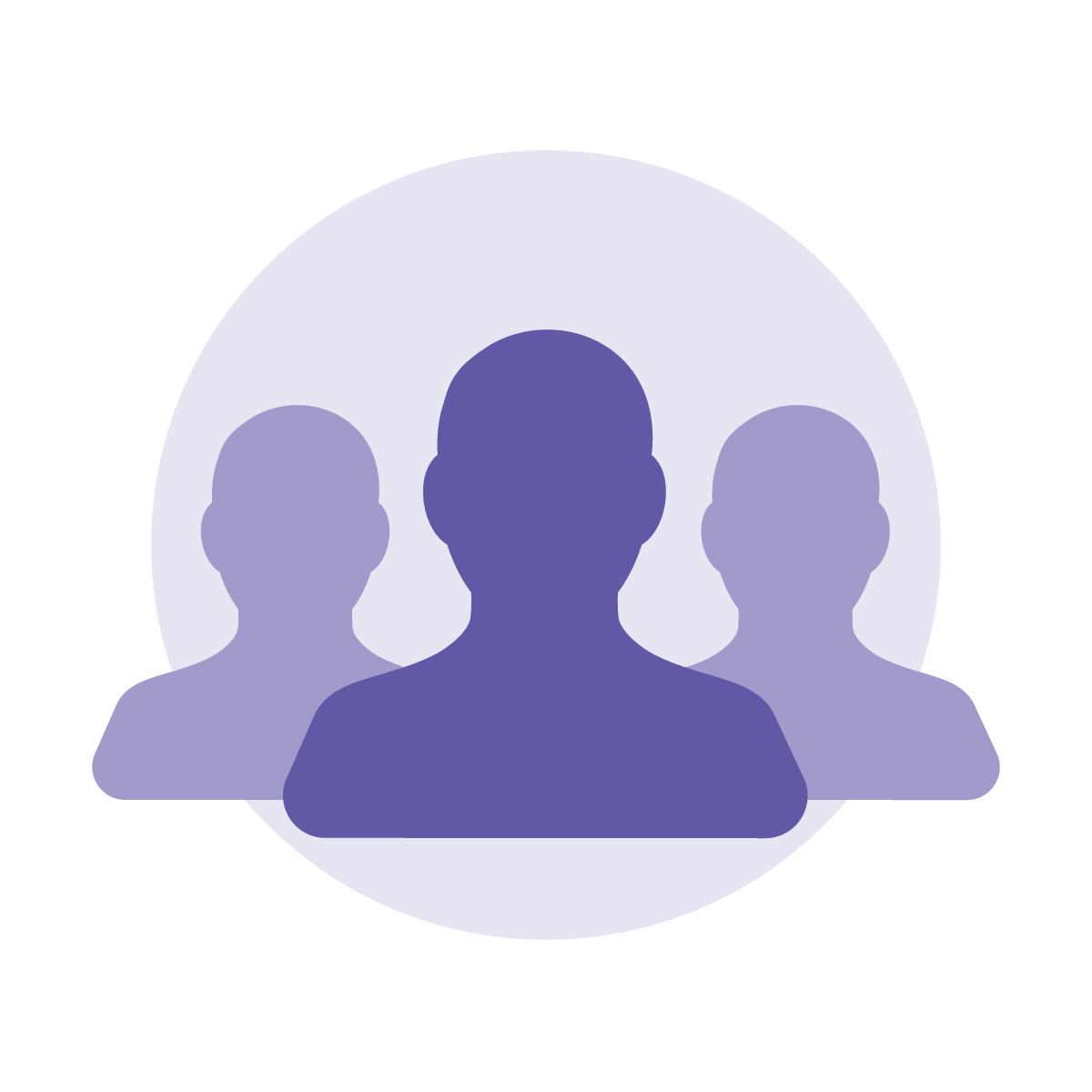 Three person silhouettes Three person silhouettes