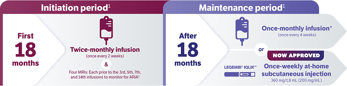 LEQEMBI® initiation and maintenance periods