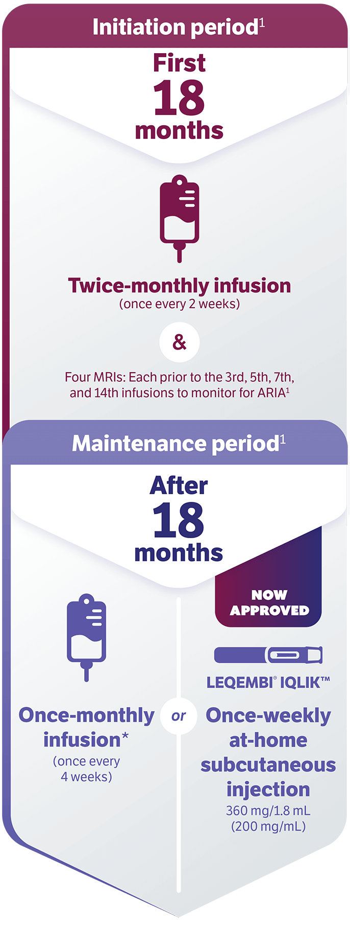 LEQEMBI® initiation and maintenance periods