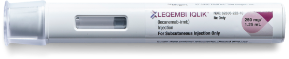 Two 250 mg single dose prefilled autoinjectors used for initiation dosing